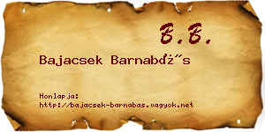 Bajacsek Barnabás névjegykártya